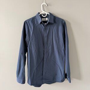 Topman Navy Men's Button-Up Shirt